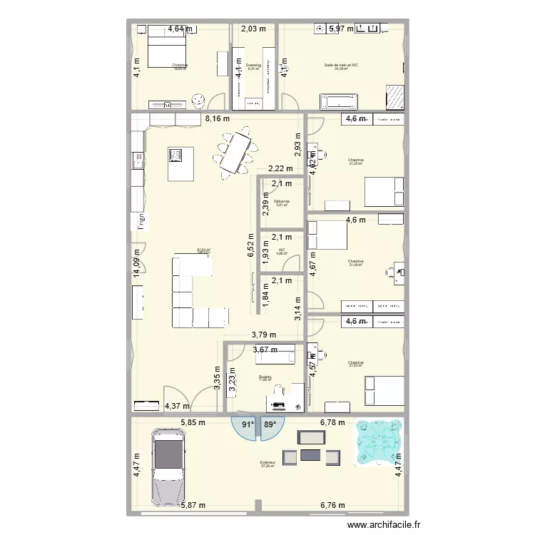 plan maison. Plan de 11  et 285 m²