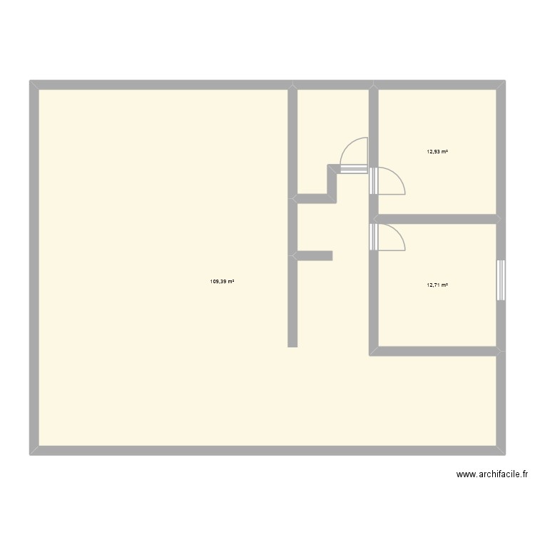 Plan 1 Lafourcade. Plan de 3 pièces et 135 m2