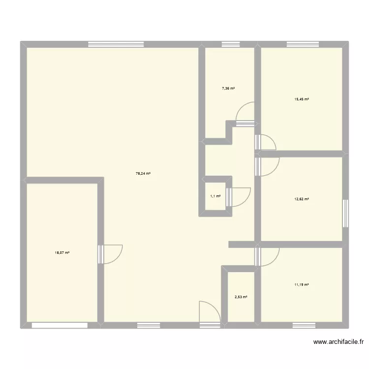 Plan 1 Lafourcade. Plan de 8 pièces et 147 m²