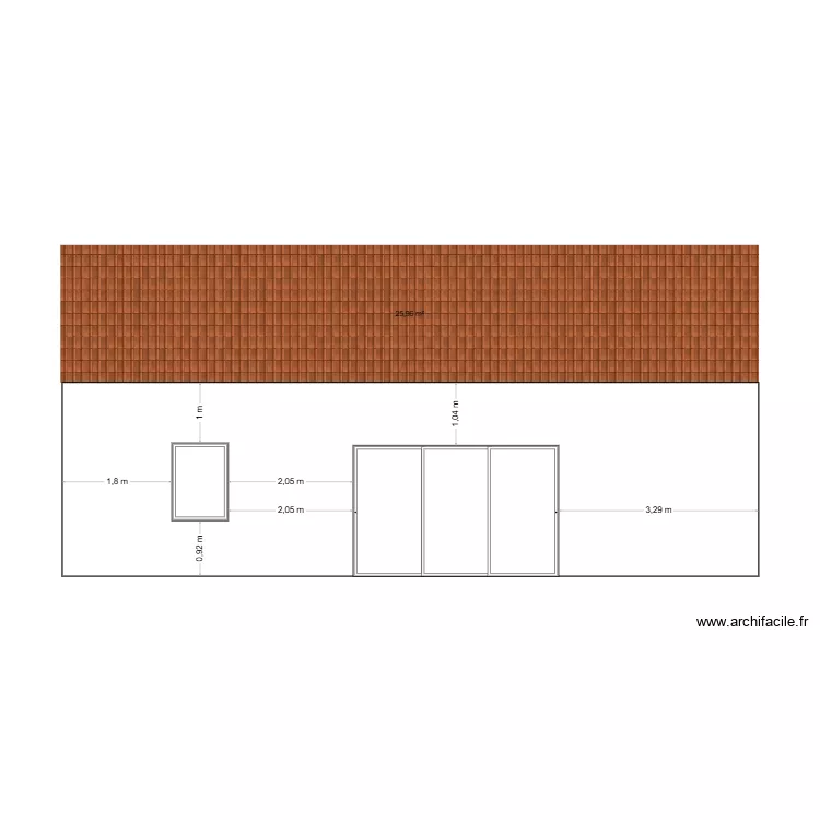 Fa&ccedil;ade P1. Plan de 
