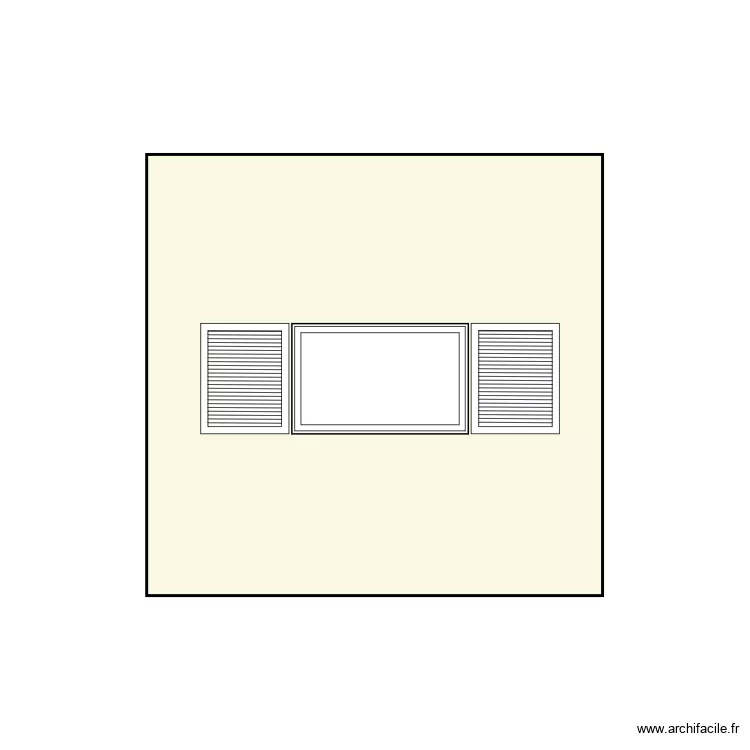 facade sans porte cote jardin. Plan de 