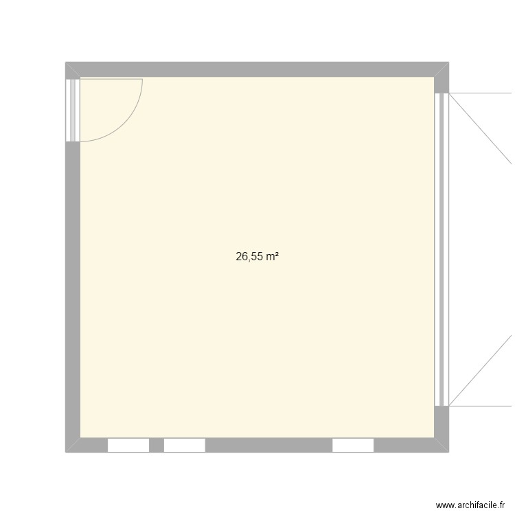 MICHEL. Plan de 1 pièce et 27 m2