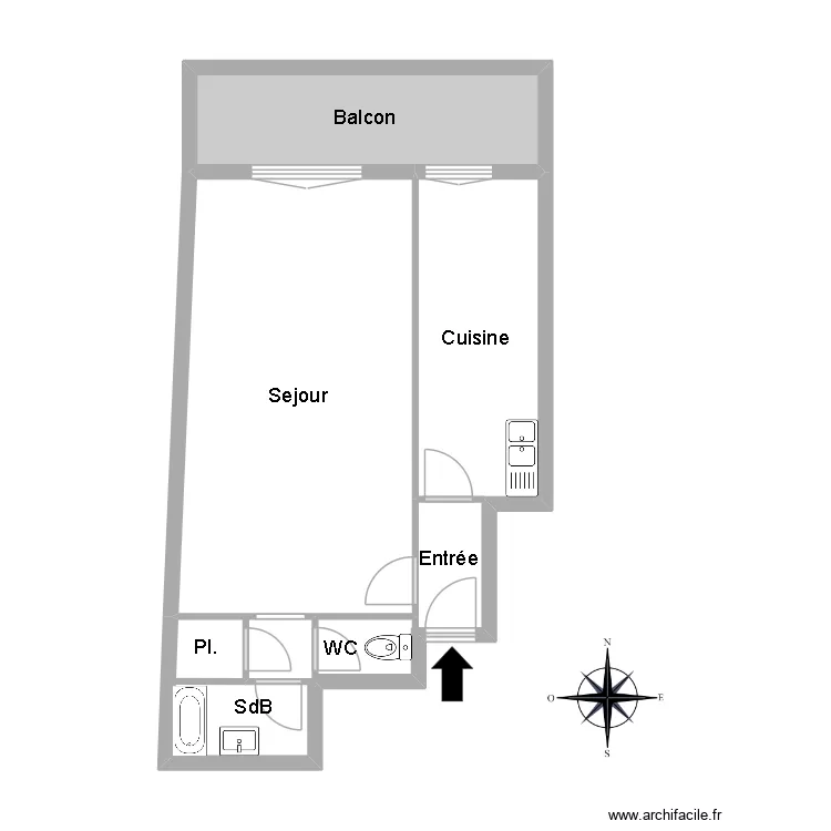 51675 BONNETERRE. Plan de 5  et 43 m²