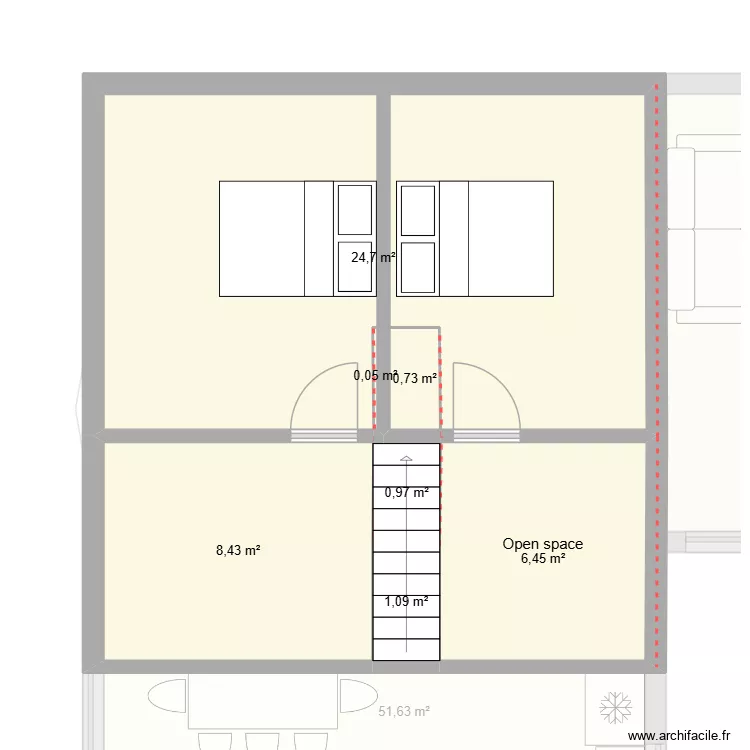 Matt et Thal. Plan de 15  et 133 m²