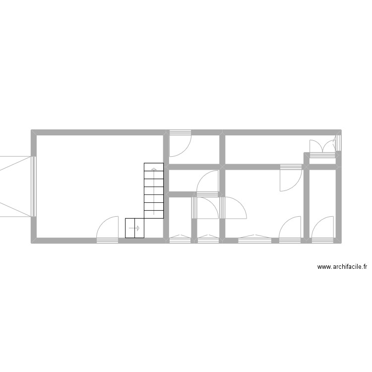 HANGAR 1 RDC. Plan de 9 pièces et 25 m2