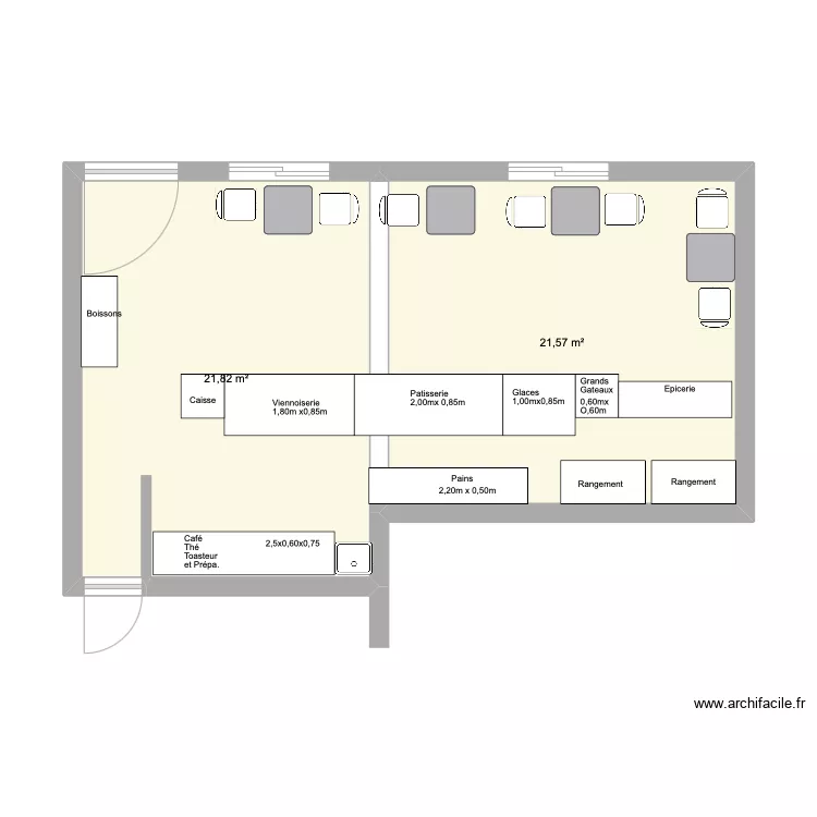 Patisserie. 3. Plan de 