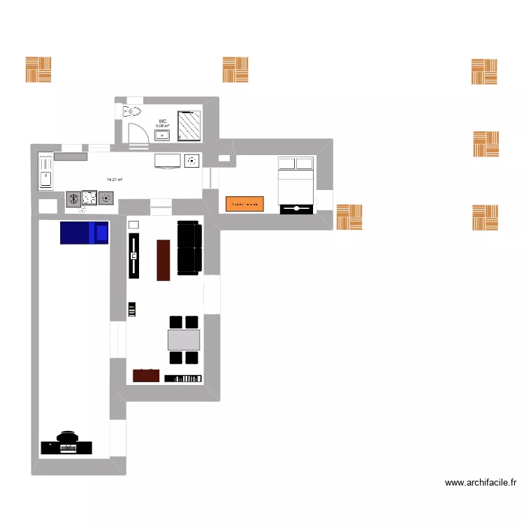 appart. Plan de 2 et 19 m² appart. Plan de 2 et 19 m²