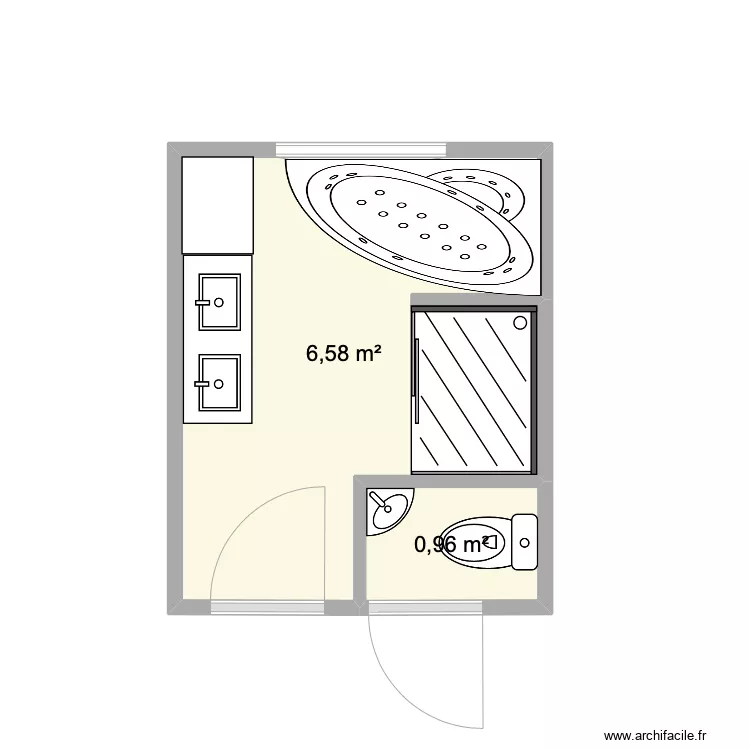 Eric salle de bain. Plan de 0 pièce et 0 m2