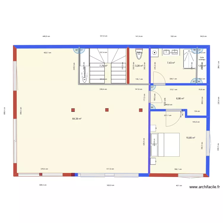 RDJ chalet *. Plan de 
