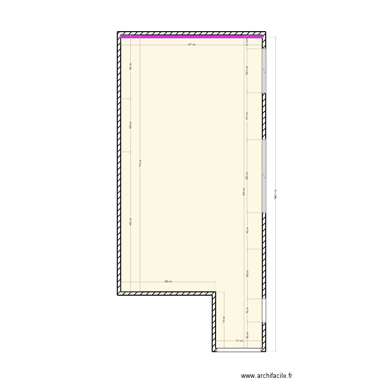 Anger. Plan de 2 pièces et 35 m2