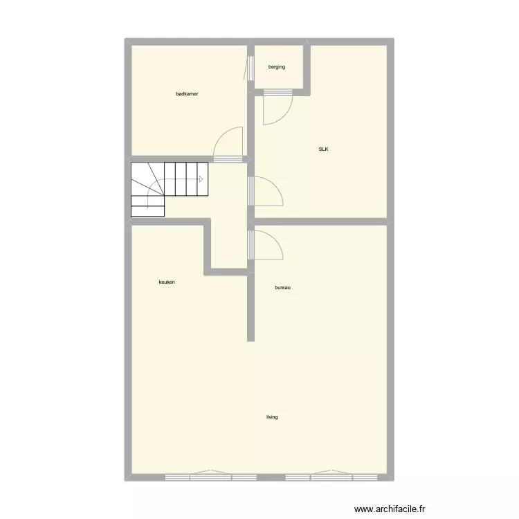 plan appt Schoolstr 6A. Plan de 