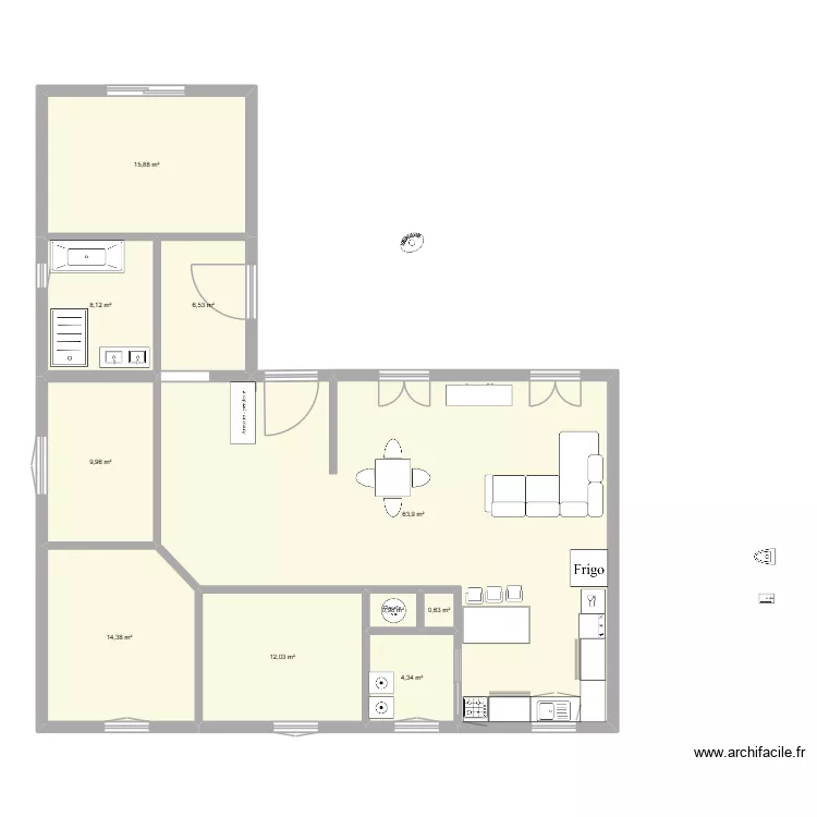 Maison Notre Dame idee 3. Plan de 10  et 137 m²