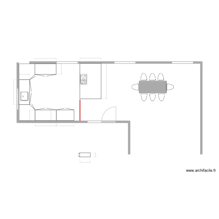 Cuisine Clara / Yann. Plan de 