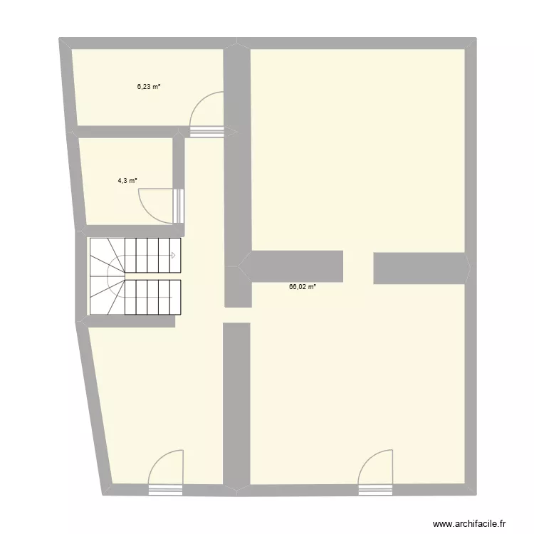 Valleiry. Plan de 3  et 77 m²