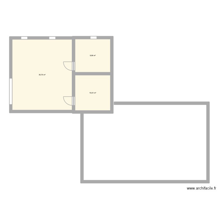 MEUNIER. Plan de 3 pièces et 56 m2