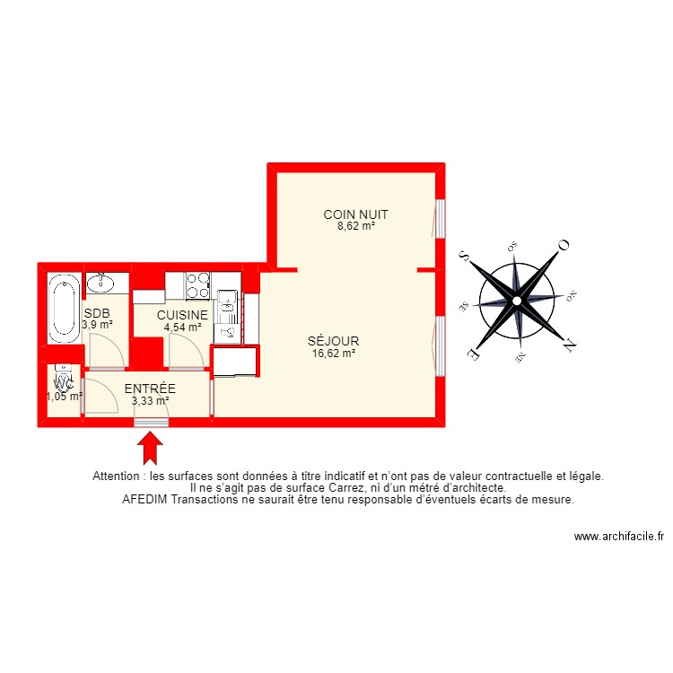 BI16613 -. Plan de 11 pièces et 51 m2