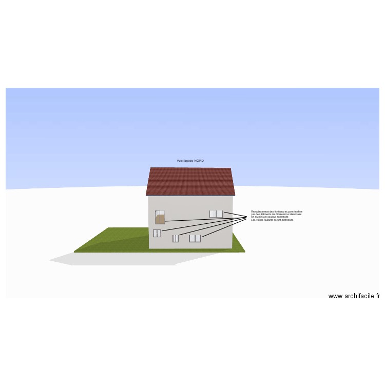 DPC4 Façade nord. Plan de 0 pièce et 0 m2