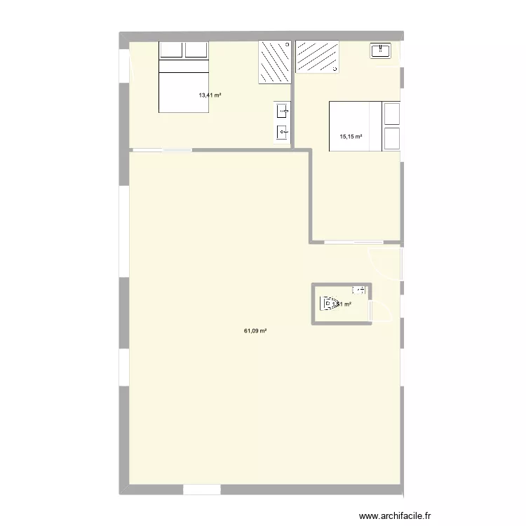 am&eacute;nagement. Plan de 4  et 93 m²