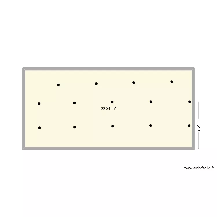 PLAFOND MAIDO. Plan de 1  et 23 m²