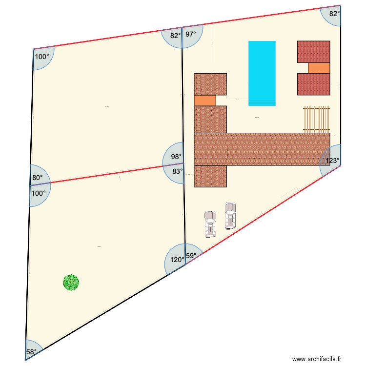 TERRAIN MERE. Plan de 3 pièces et 2507 m2