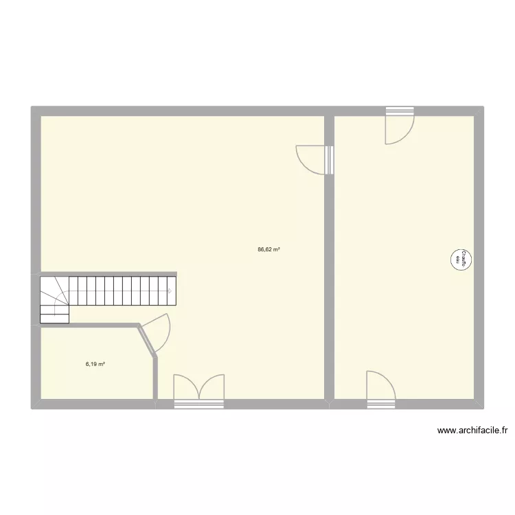 Montgardon. Plan de 2  et 93 m²