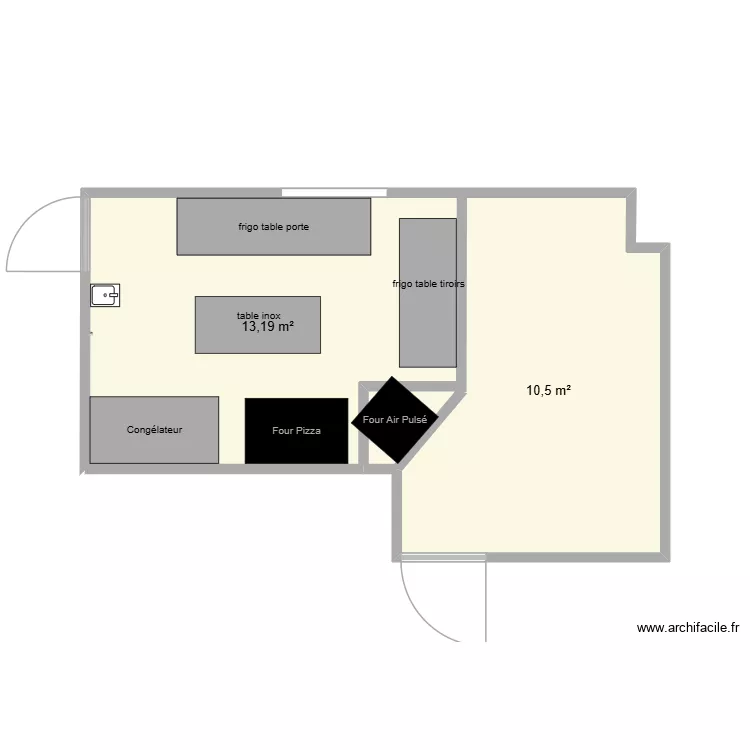 Plan Tratorria. Plan de 2 et 24 m² Plan Tratorria. Plan de 2 et 24 m²