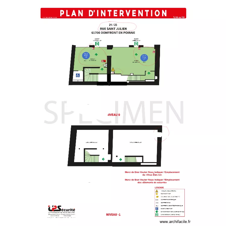 MODIF COMMERCE DOMFRONT. Plan de 