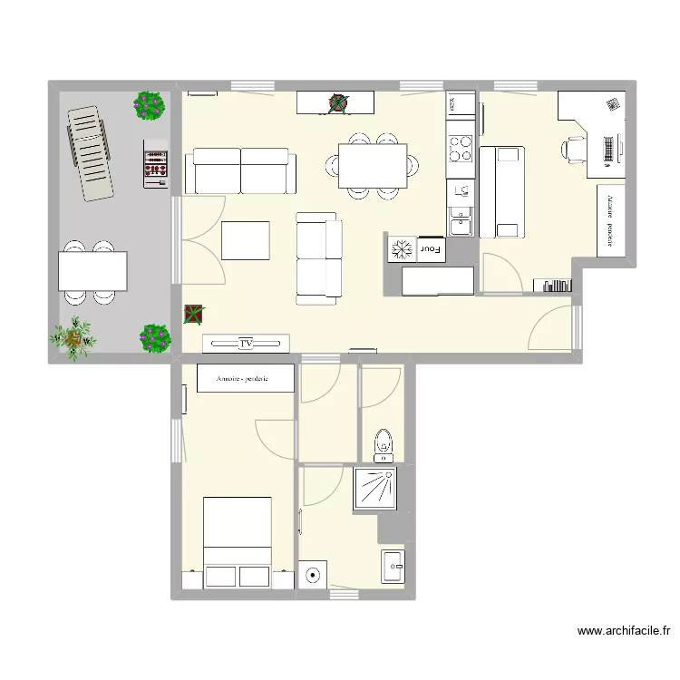 Appartement F3 lot 105 S&eacute;r&eacute;nis &agrave; Wittelsheim. Plan de 
