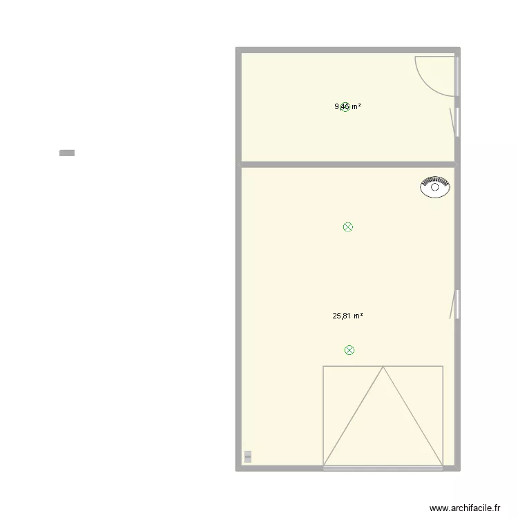 garage clos. Plan de 2 et 35 m² garage clos. Plan de 2 et 35 m²