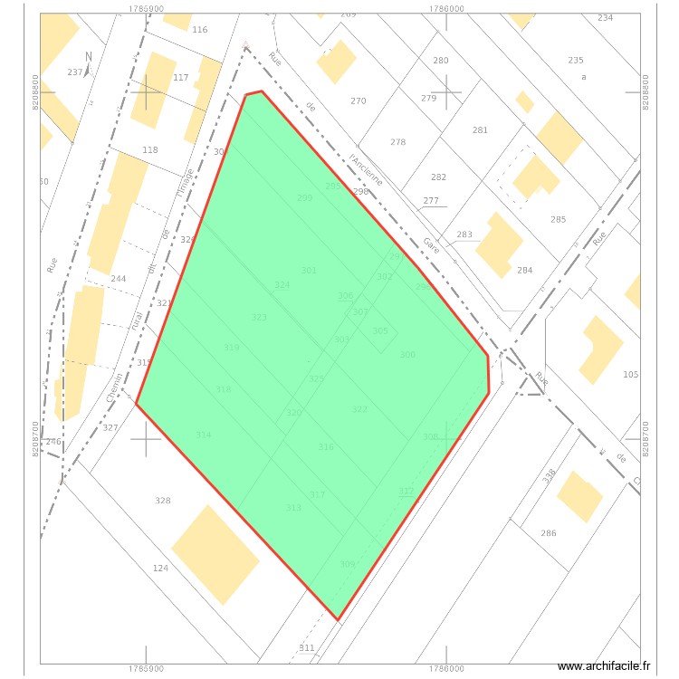 plan surface totale avec havez. Plan de 0 pièce et 0 m2