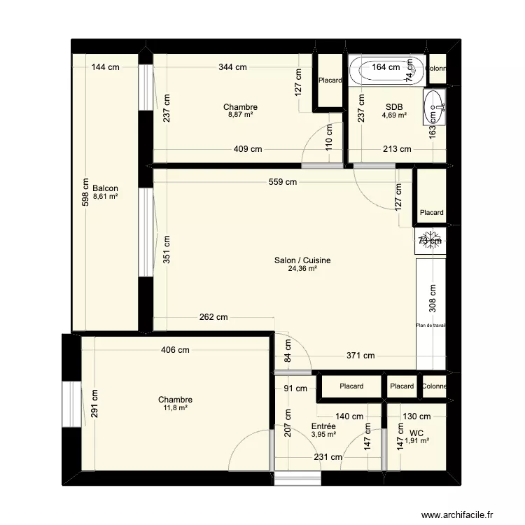 Appartement. Plan de 