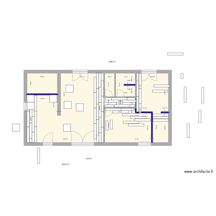 SOL2. Plan de 5 pièces et 62 m2