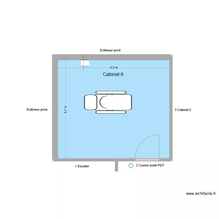 60708 Cabinet 6. Plan de 1  et 16 m²
