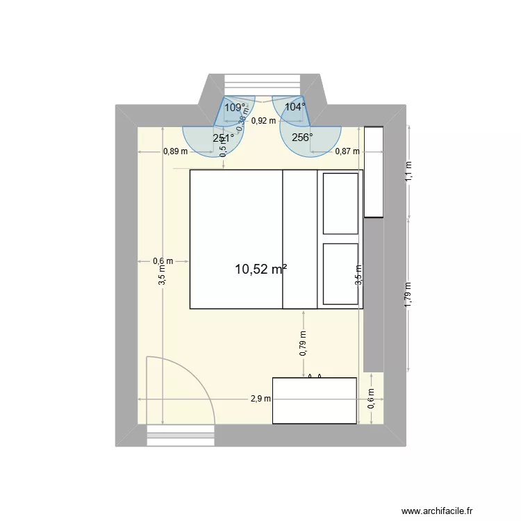 ch Alsace. Plan de 1  et 11 m²