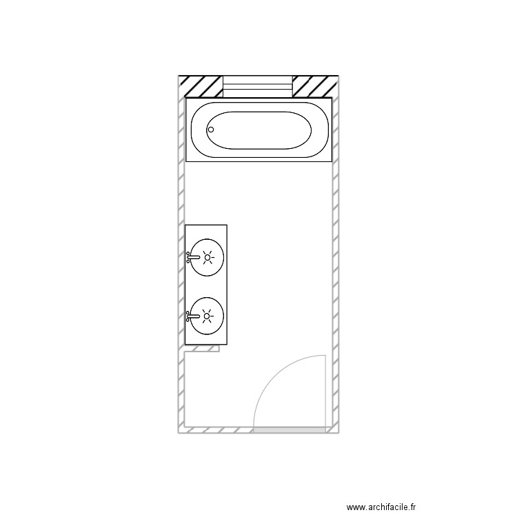 BRILLET EXISTANT. Plan de 1 pièce et 6 m2