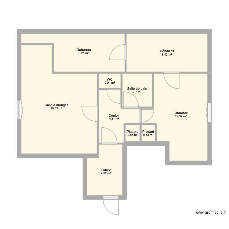 zubialde seignosse. Plan de 10 pièces et 61 m2