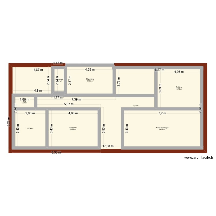 Ma maison. Plan de 8 pièces et 167 m2