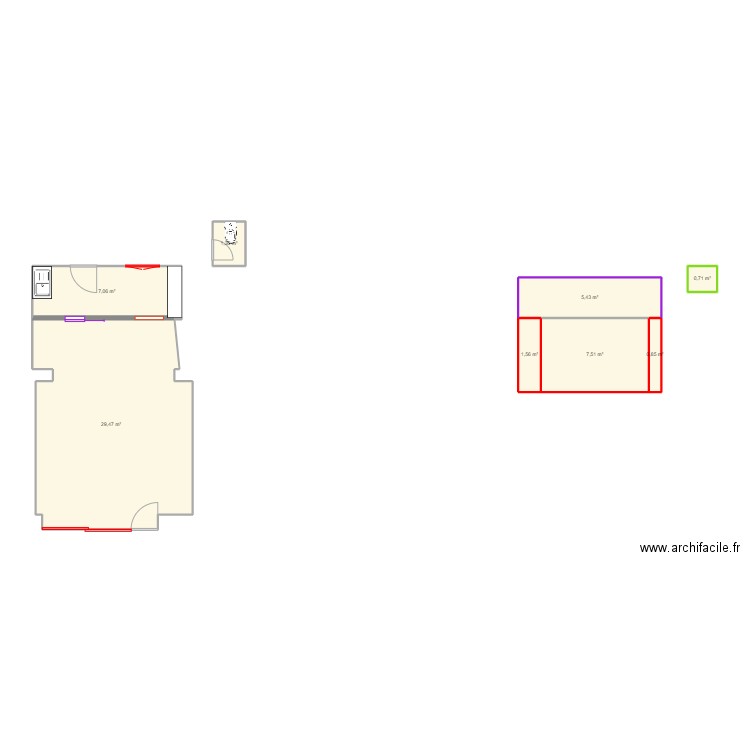 boutique. Plan de 0 pièce et 0 m2