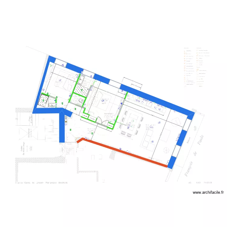 Plan dimension appartement Suzon. Plan de 