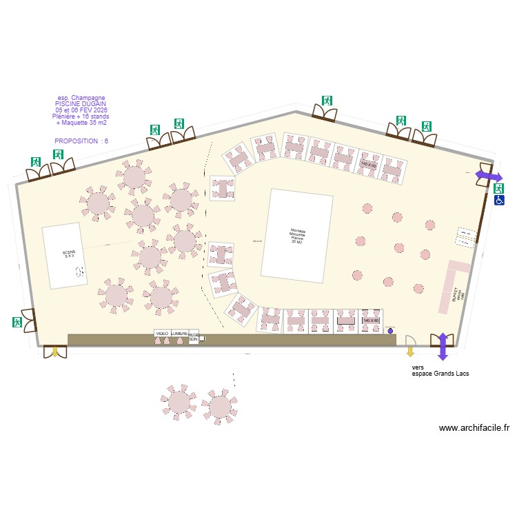 espace champagne PISCINE DUGAIN 05 et 06 FEV 2026 PROP 6 gala. Plan de 0 pièce et 0 m2 espace champagne PISCINE DUGAIN 05 et 06 FEV 2026 PROP 6 gala. Plan de 0 pièce et 0 m2