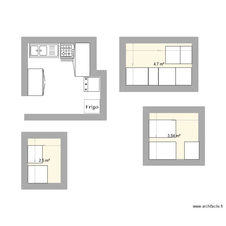 cuisine amenagée grand village. Plan de 0 pièce et 0 m2