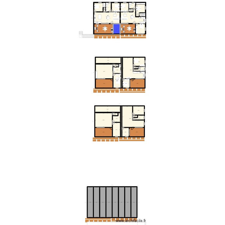 villettebsur ain R-1. Plan de 50 pièces et 870 m2