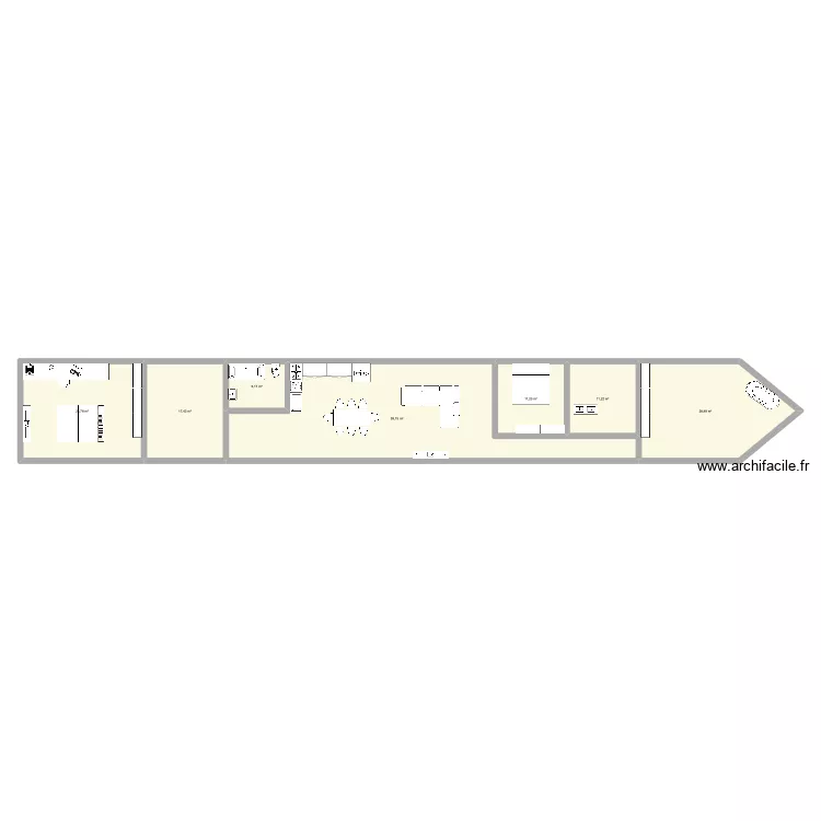 Peniche. Plan de 7  et 160 m²