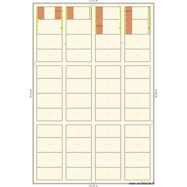 Projet Case Gestante CI Porciniere. Plan de 