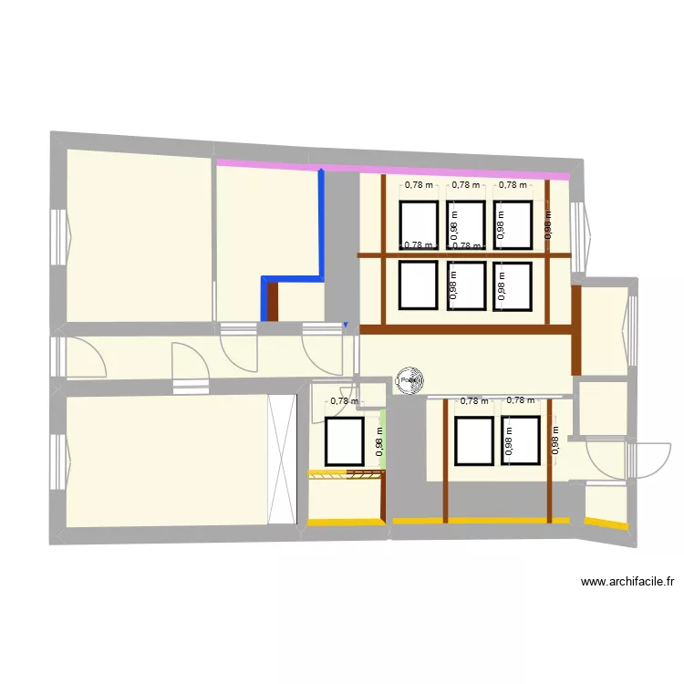Plan D&eacute;finitif meubl&eacute; option 2. Plan de 
