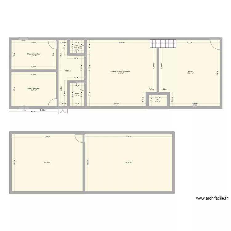 illico. Plan de 10  et 225 m²