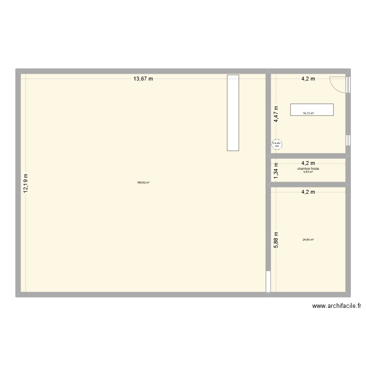 le claou 1. Plan de 4 pièces et 216 m2