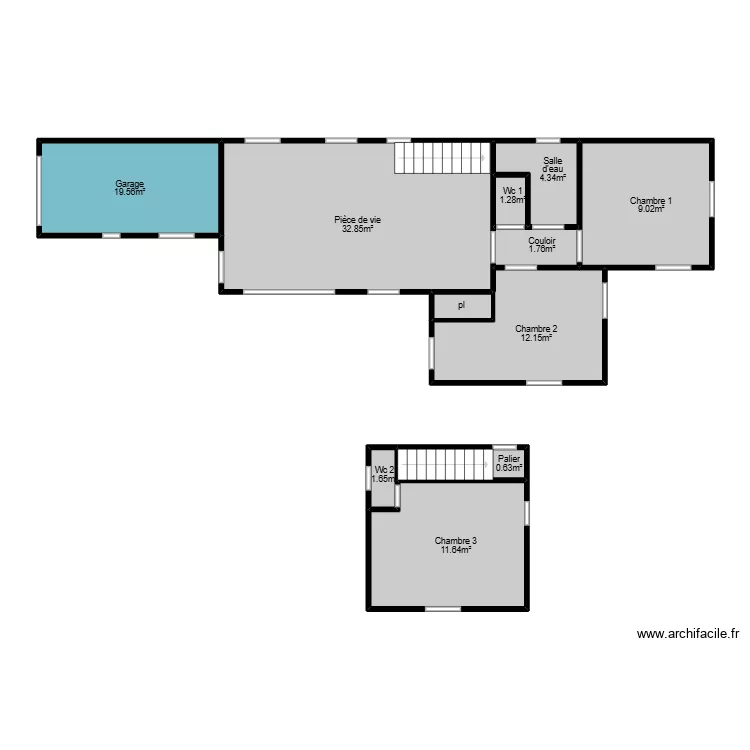 Lebret mesurage. Plan de 11 et 82 m² Lebret mesurage. Plan de 11 et 82 m²