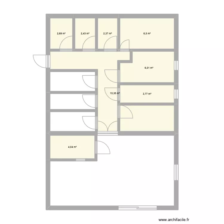 plan arzal. Plan de 8 Pièces et 43 m²