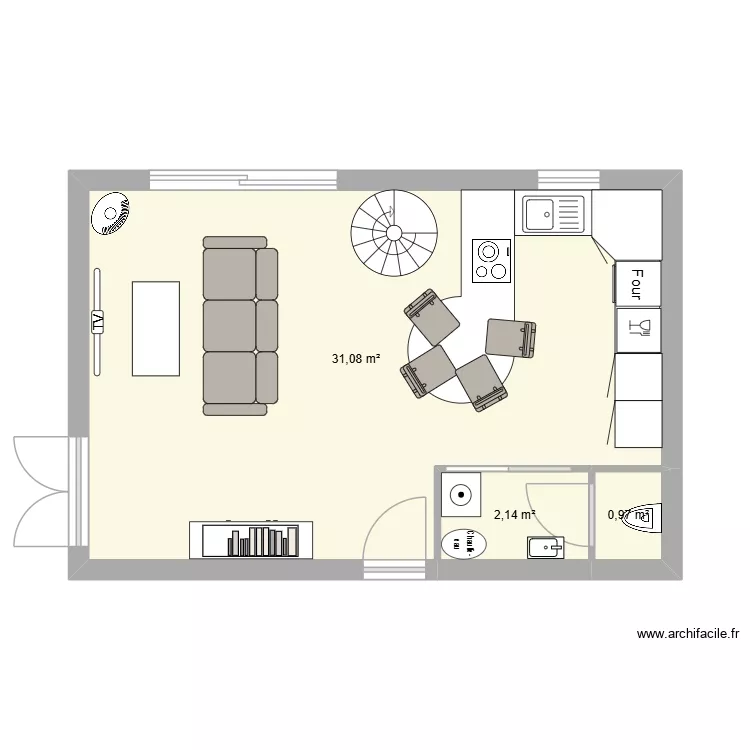 V1 35ms rdc 2. Plan de 3  et 34 m²
